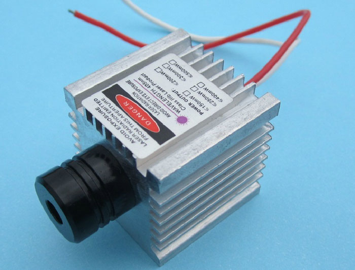 200mW 405nm Azul Violet Laser module Heat radiation design/Focus adjustable